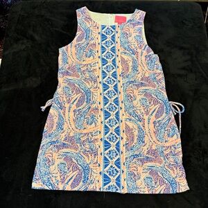 Lilly Pulitzer Blue and Pink Donna Romper Size 12